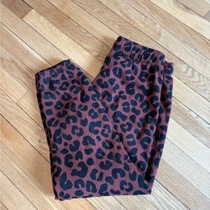 Marine Layer Brown Leopard Sweatpants. New